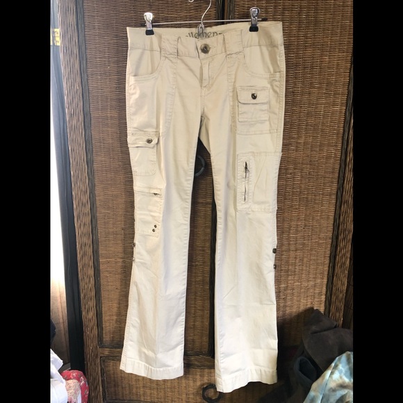 ellemenno Pants - ellemenno- Cream Convertible Cargo Pants/Capris